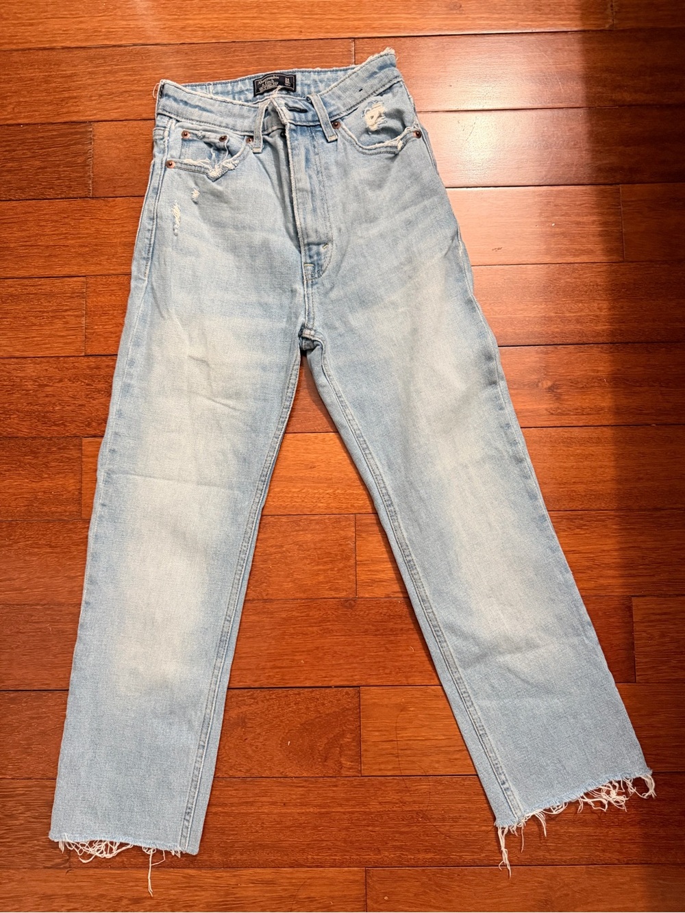 Abercrombie & Fitch Light Blue Straight-Leg Jeans 00/24